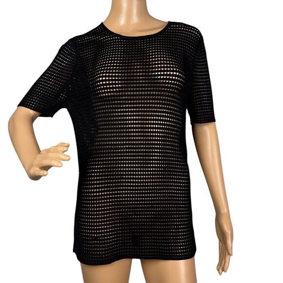 Ronny Kobo Mesh Tunic Black Size XS Versatile Night Out Swim Cover Up - Picture 1 of 9